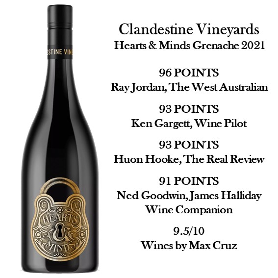 Clandestine Vineyards Hearts & Minds Grenache 2021 – McLaren Vale, Australia