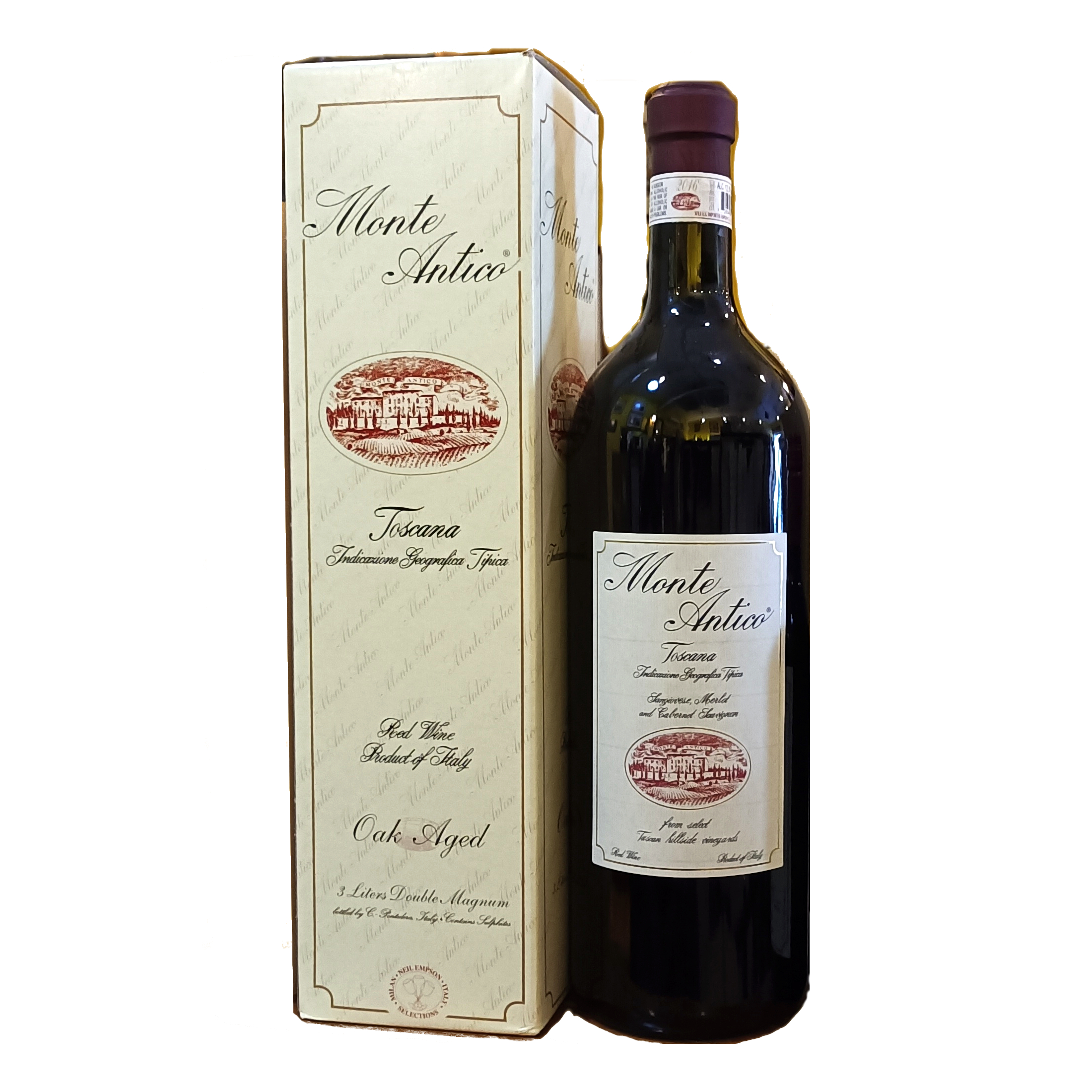 Monte Antico Toscana 2016 IGT Super Tuscan Red Wine 3L Double Magnum – Tuscany, Italy