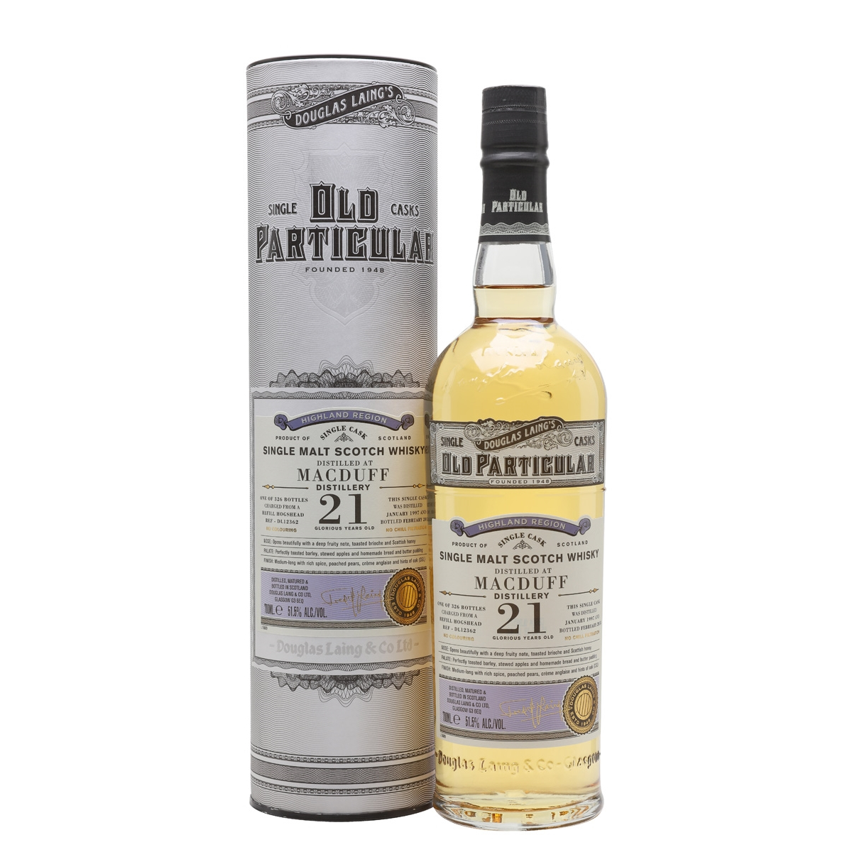 Old Particular MacDuff 21 Years Single Cask Single Malt Whisky – Highland Scotland