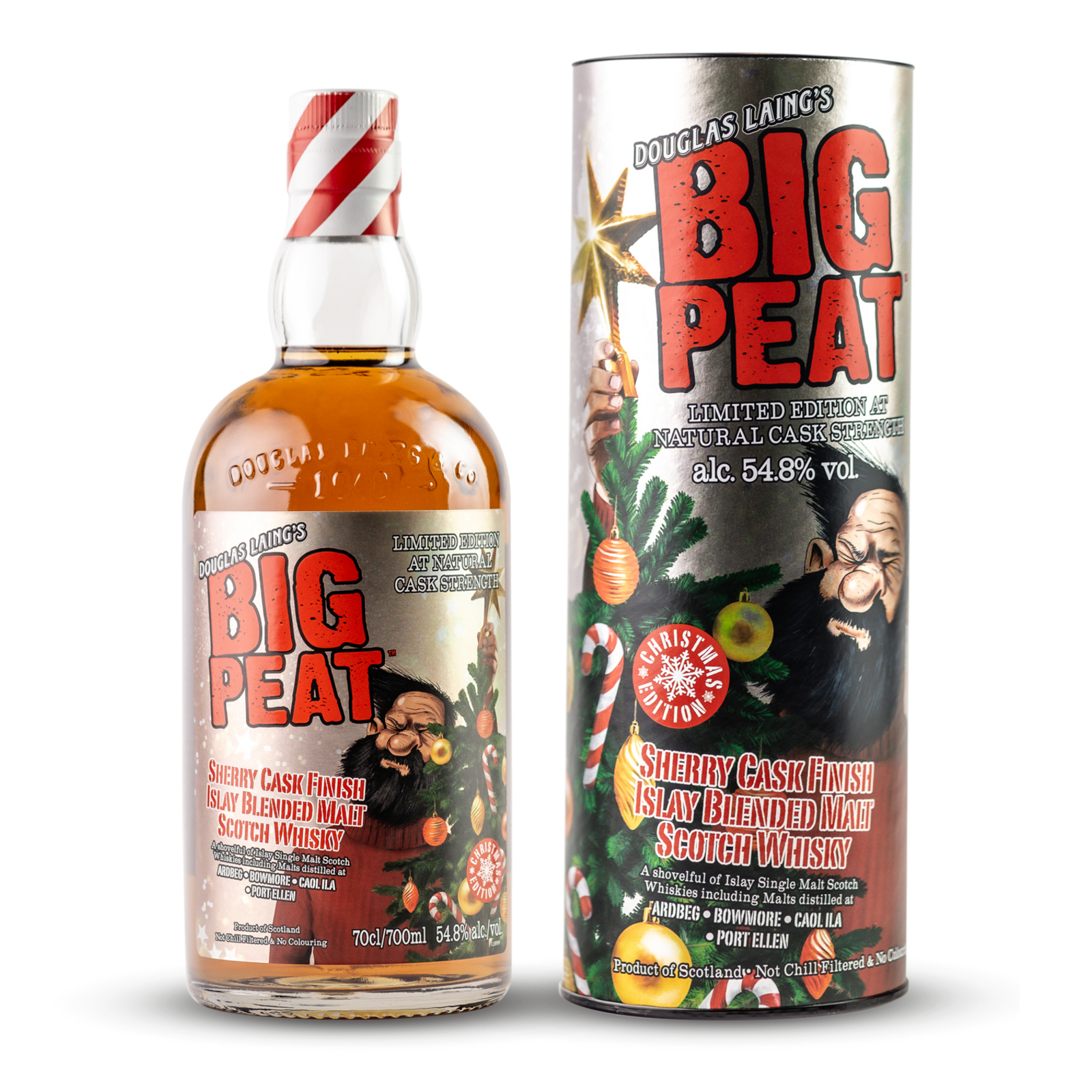 Big Peat Christmas Edition 2023 Sherry Cask Strength 54.8% Small Batch Malt Whisky – Islay Scotland