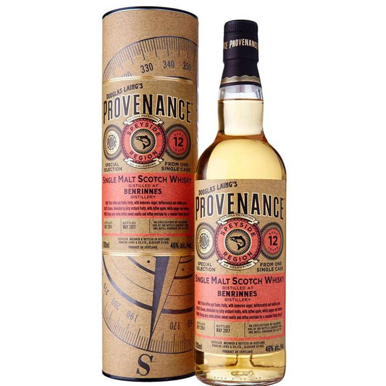 Provenance Benrinnes 12 Years Single Cask Single Malt Whisky – Speyside, Scotland