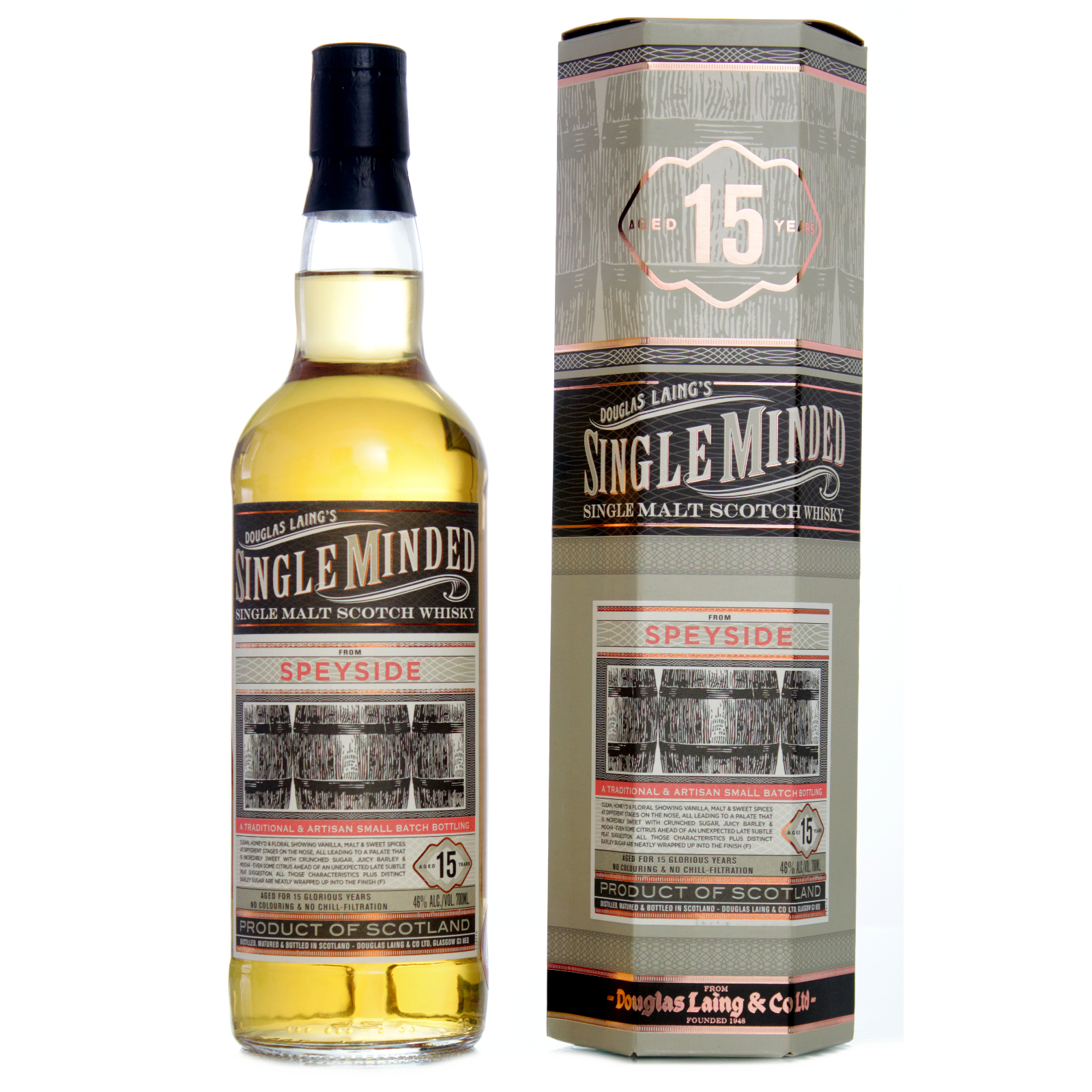 Single Minded Speyside 15 Years Single Cask Single Malt Whisky – Speyside, Scotland