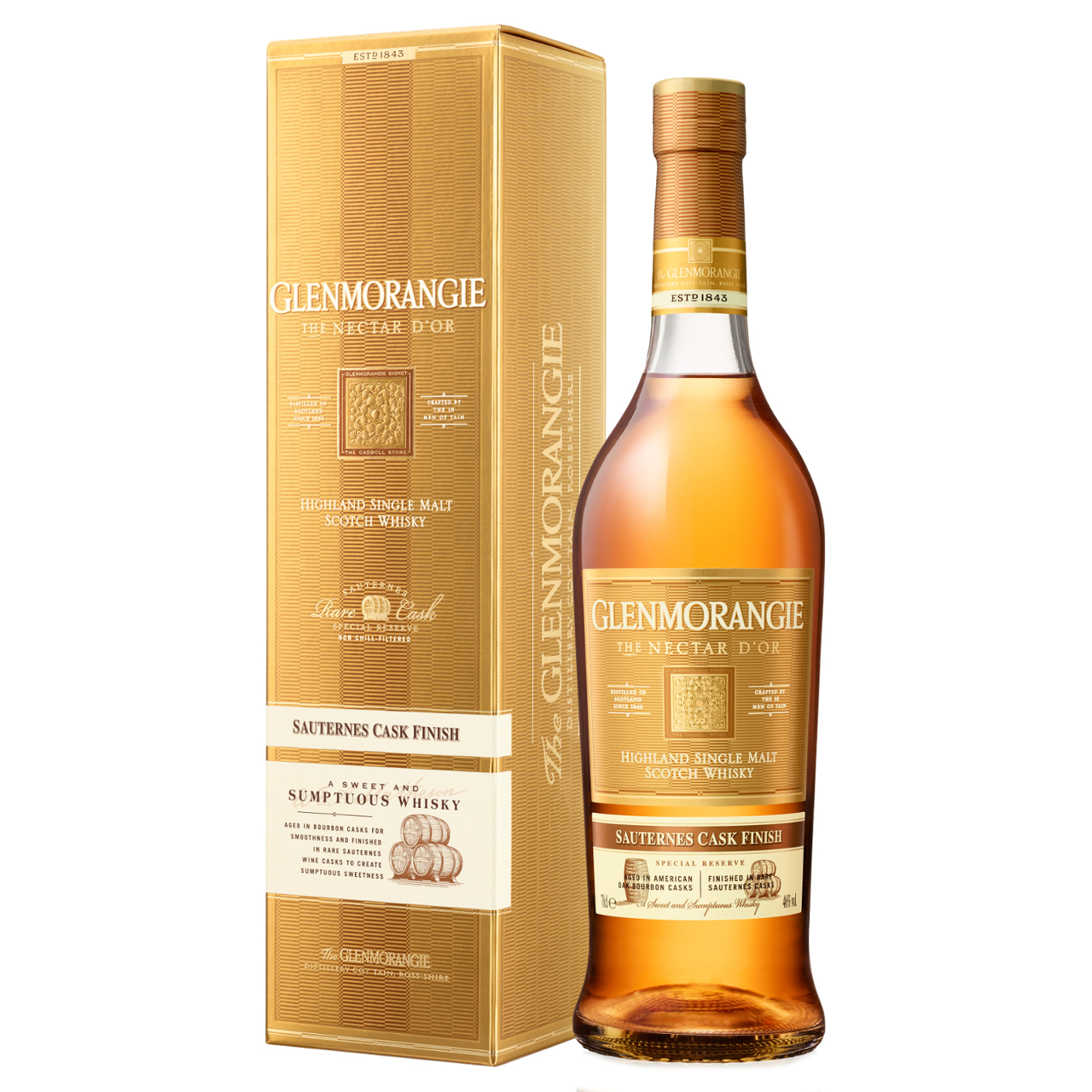 Glenmorangie Nectar D’Or Sauternes Cask Finish  Single Malt Whisky – Highland Scotland