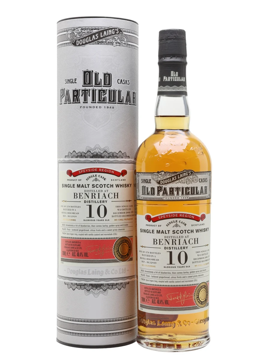 Old Particular Benriach 10Yrs Single Cask Speyside Malt Scotch Whisky