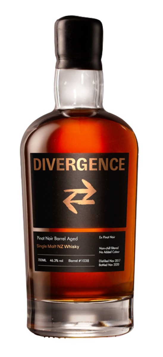 Divergence Single Malt NZ Whisky Pinot Noir Barrel Aged – New Zealand